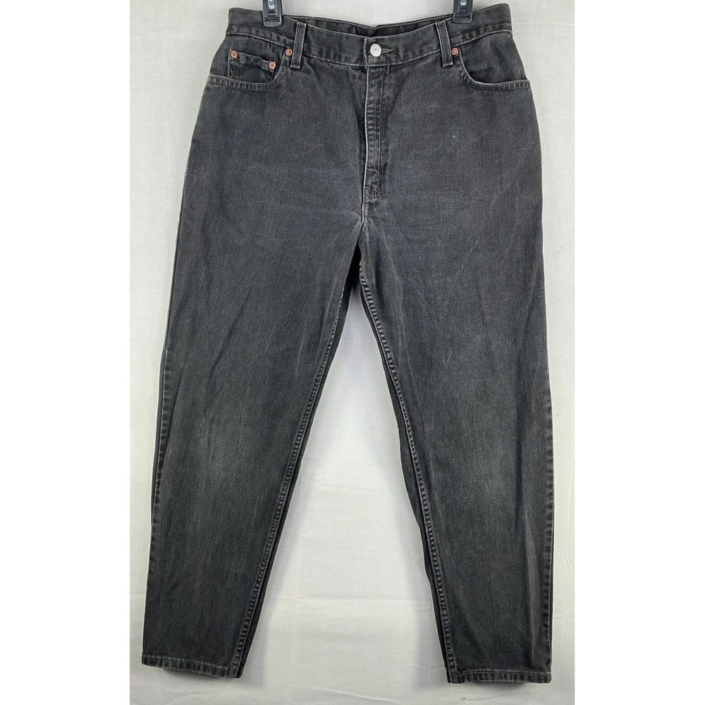 Vintage Levi's 550 Jeans Women's Size 16 Black Denim Tapered Leg Relaxed Fit 90s